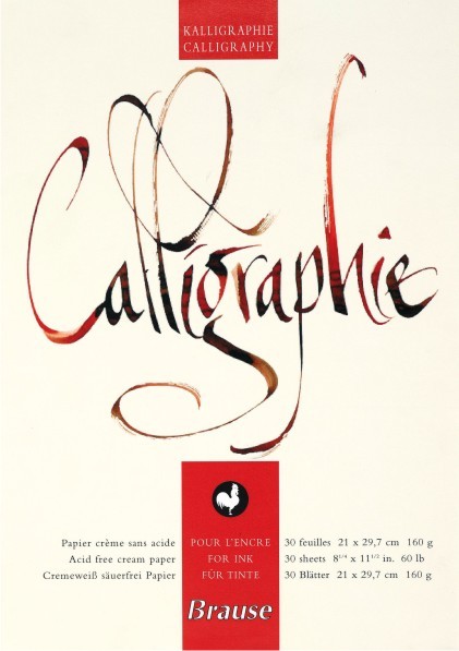 Kalligraphie-Papier, Vélin creme DIN A4, 30 Blatt